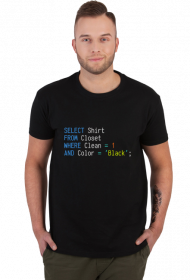SQL select T-shirt czarny