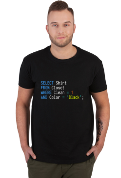 SQL select T-shirt czarny