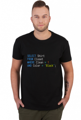 SQL select T-shirt czarny