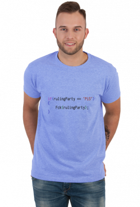 F*ck PiS T-shirt biały