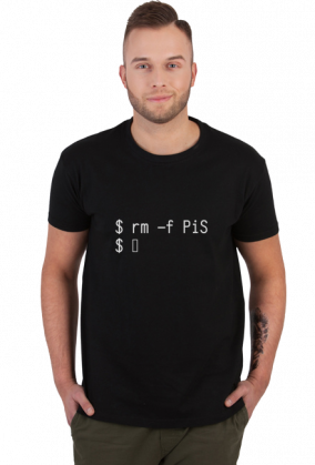 rm -f PiS T-shirt czarny