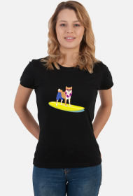T-shirt damski Surf Doggo k