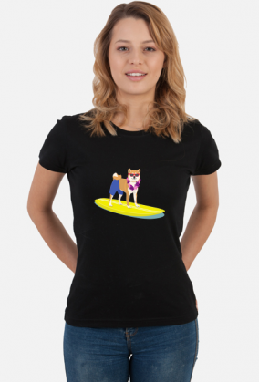 T-shirt damski Surf Doggo k