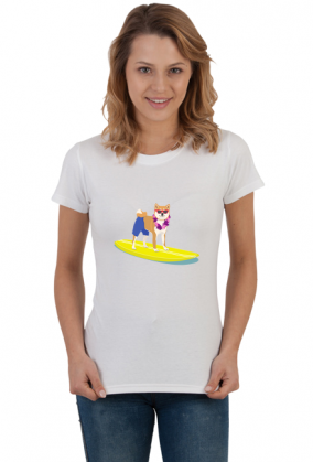 T-shirt damski Surf Doggo k