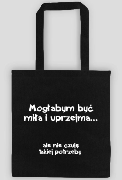 Torba Miła i Uprzejma Black