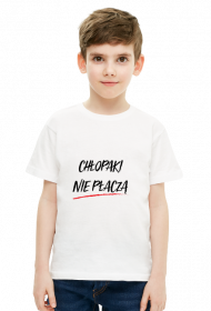 t-shirt koszulka z napisem "chłopaki nie płaczą"