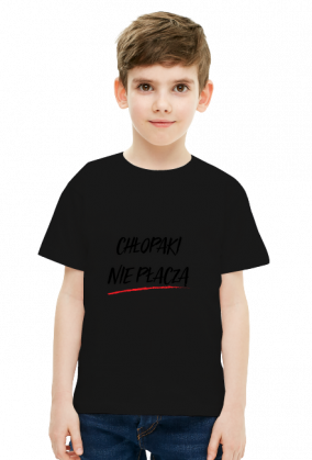 t-shirt koszulka z napisem "chłopaki nie płaczą"