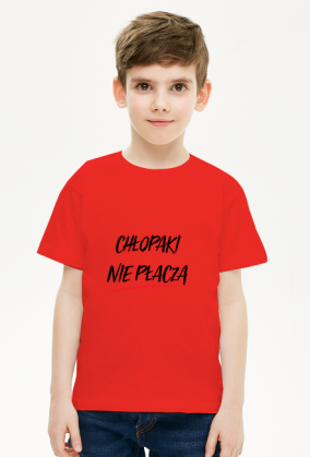 t-shirt koszulka z napisem "chłopaki nie płaczą"