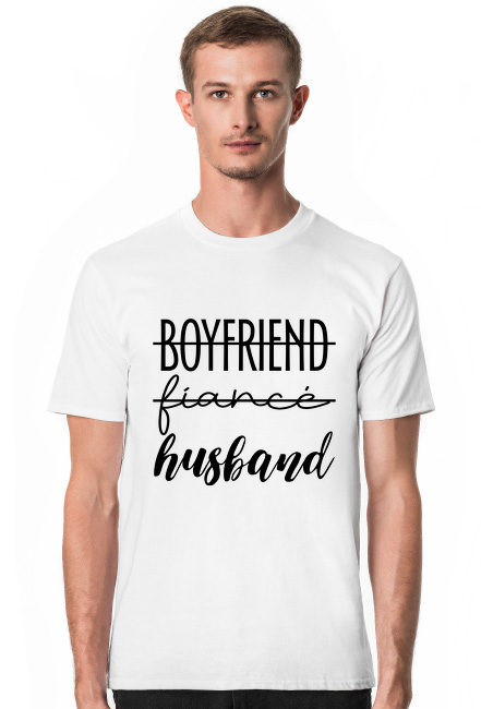 Boyfriend fiance husband - koszulka męska