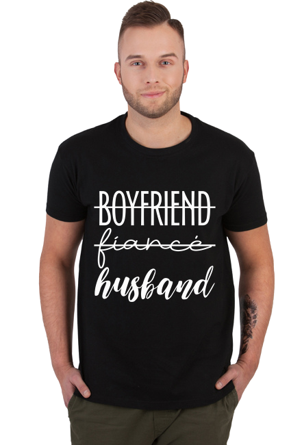 Boyfriend fiance husband - koszulka męska