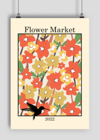 plakat z kwiatami flower Market 2022