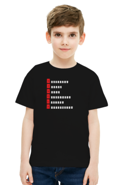 SZKOŁA - czerwony napis - KOSZULKA DZIECIĘCIA UNISEX