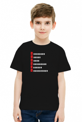 SZKOŁA - czerwony napis - KOSZULKA DZIECIĘCIA UNISEX