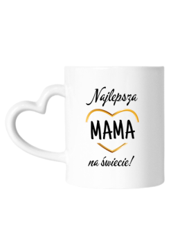 Kubek obustronny z uchwytem w sercena Dzień Mamy