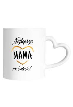 Kubek obustronny z uchwytem w sercena Dzień Mamy