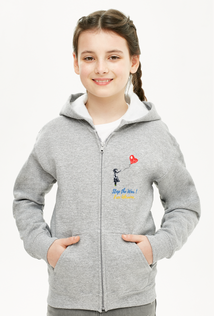 Bluza Dziecięca Rozpinana Unisex - Sercem z Ukrainą 001 - Ukraina