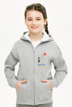 Bluza Dziecięca Rozpinana Unisex - Sercem z Ukrainą 001 - Ukraina