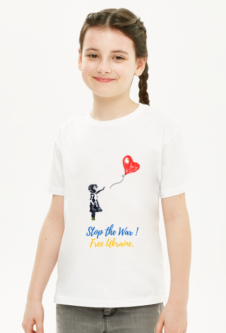 Koszulka dziewczęca Sercem z Ukrainą 001 - Ukraina