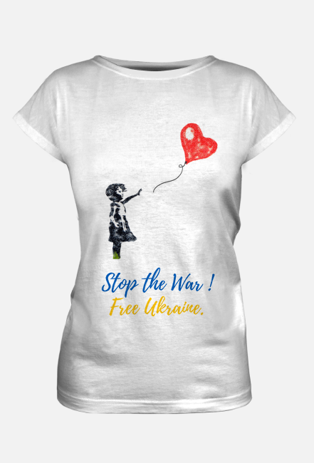Koszulka Damska FullPrint Sercem z Ukrainą 001 - Ukraina