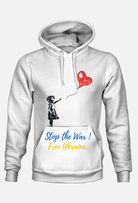 Bluza z Kapturem FullPrint Unisex Sercem z Ukrainą 001 - Ukraina