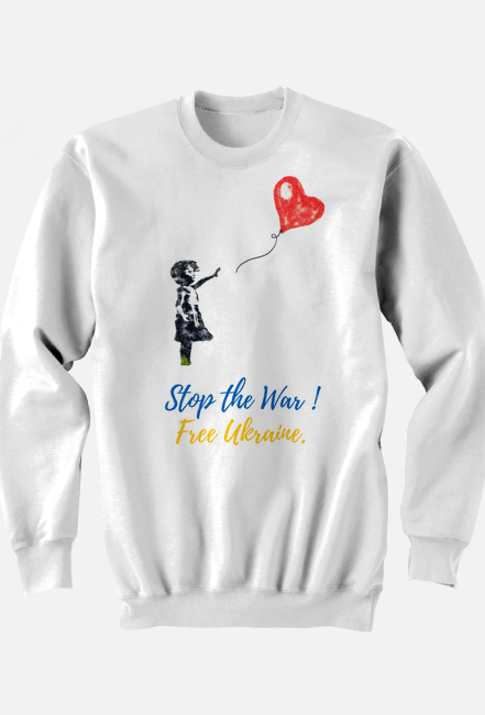 Bluza Fullprint Sercem z Ukrainą 001 - Ukraina
