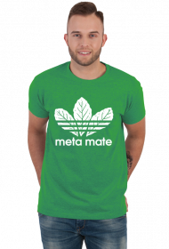 Meta Mate 3 leaves white - koszulka męska