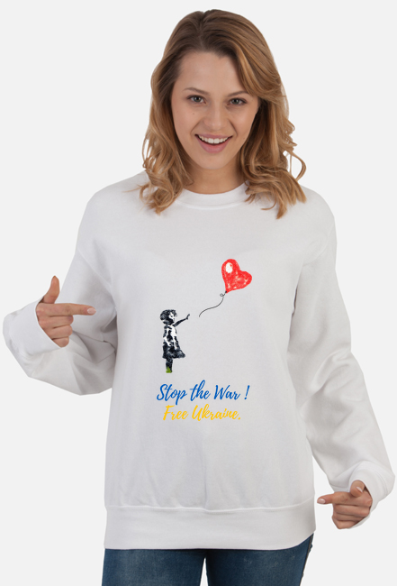 Bluza Damska Klasyczna Sercem z Ukrainą 001 - Ukraina