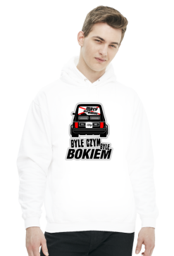 126p - Byle czym byle bokiem (bluza męska kaptur)
