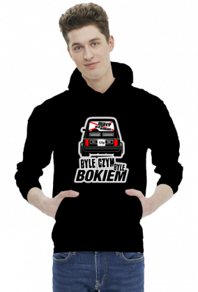 126p - Byle czym byle bokiem (bluza męska kaptur)