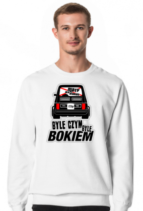 126p - Byle czym byle bokiem (bluza męska klasyczna)