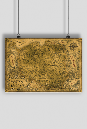 Mapa Polski "Lord Of The Onion Rings" (Bez kolorów)