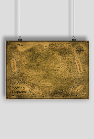 Mapa Polski "Lord Of The Onion Rings" (Bez kolorów + winieta)