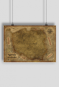 Mapa Polski "Lord Of The Onion Rings" (Ciemna)