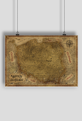 Mapa Polski "Lord Of The Onion Rings" (Ciemna)