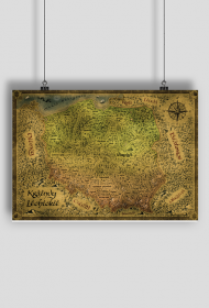 Mapa Polski "Lord Of The Onion Rings" (Kolory + winieta)