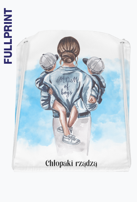 Plecak/Worek FullPrint - Dla mamy 002 - Chłopaki rządzą