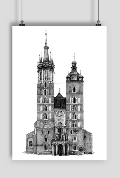 Plakat A2 Kościół Mariacki w Krakowie