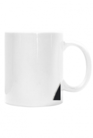 biały kubek logo małpy