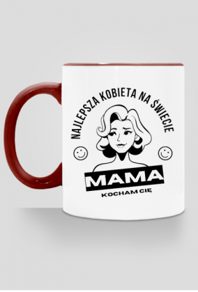 Kubek z kolorowym uchem Mama