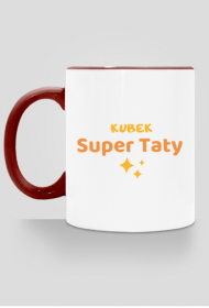 Kubek Super Taty z kolorowym uchem