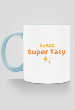 Kubek Super Taty z kolorowym uchem