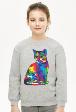 Bluza dziecięca "kolorowy kot"