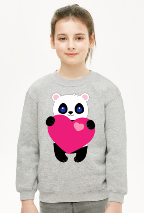 Bluza "panda z sercem"