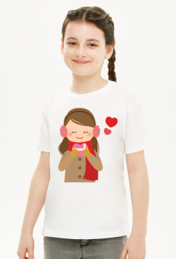 T-shirt "dziewczynka z sercem"