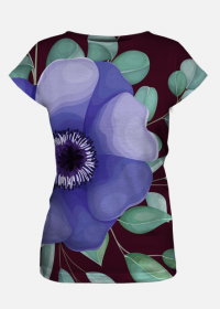 T-shirt "kwiaty fiolet"