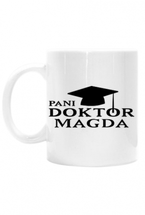 Kubek Pani Magister personalizowany z imieniem Magda