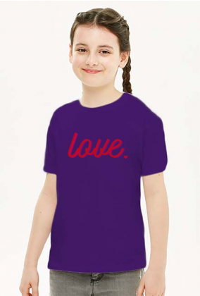 Słodka koszulka dla dziecka love miłość napis po angielsku