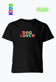 Koszulka dziecięca kolorowa retro dog lover miłośnik psów psy