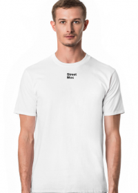 Gładka koszulka z małym napisem StreeMoc