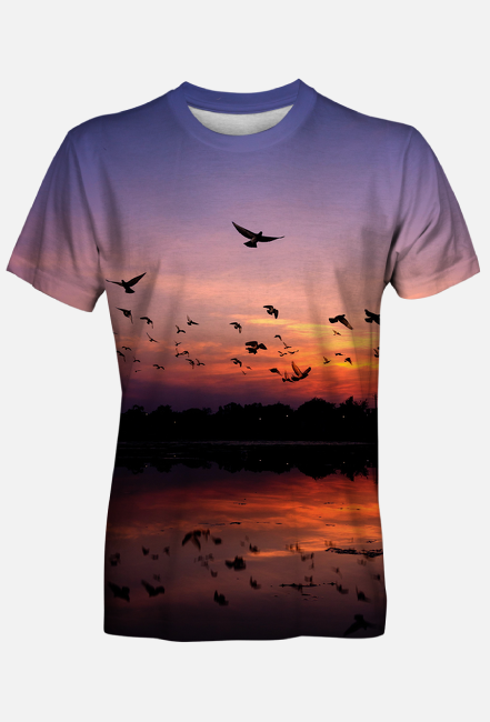 T-shirt męski fullprint - Birds